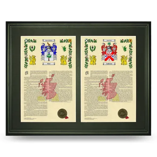 Double Armorial History Framed-Black