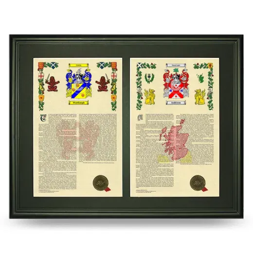 Double Armorial History Framed-Black