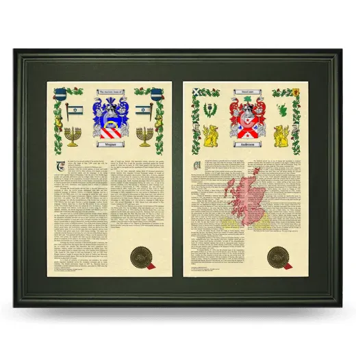Double Armorial History Framed-Black