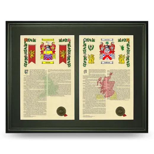 Double Armorial History Framed-Black