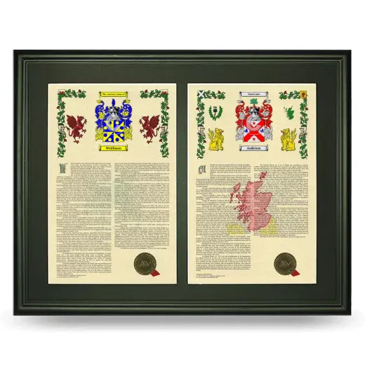 Double Armorial History Framed-Black
