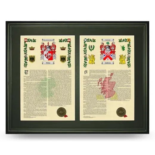 Double Armorial History Framed-Black