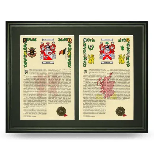 Double Armorial History Framed-Black