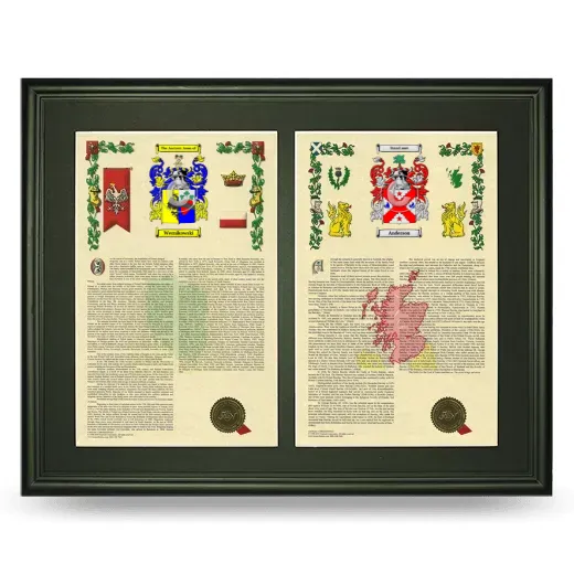 Double Armorial History Framed-Black