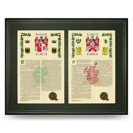Double Armorial History Framed-Black