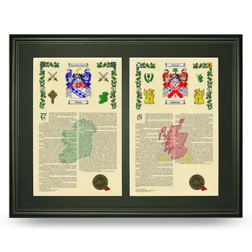 Double Armorial History Framed-Black