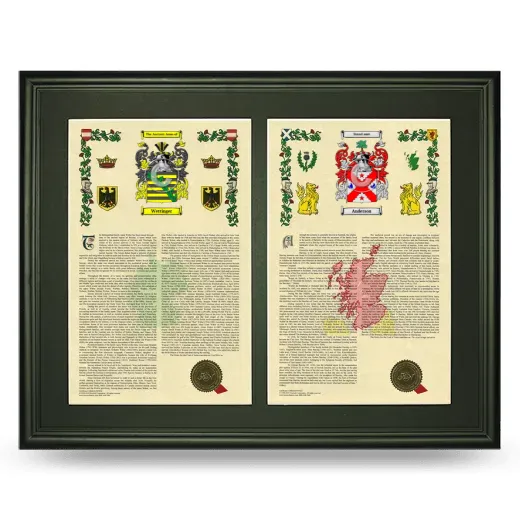 Double Armorial History Framed-Black
