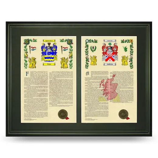 Double Armorial History Framed-Black