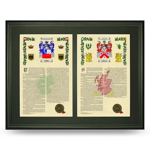 Double Armorial History Framed-Black
