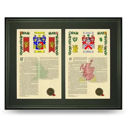 Double Armorial History Framed-Black