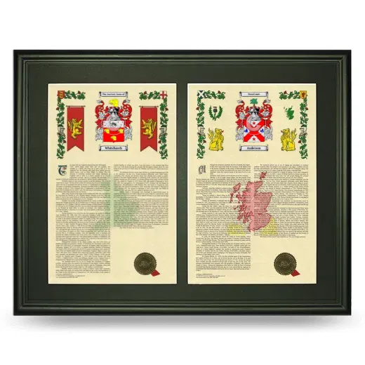 Double Armorial History Framed-Black