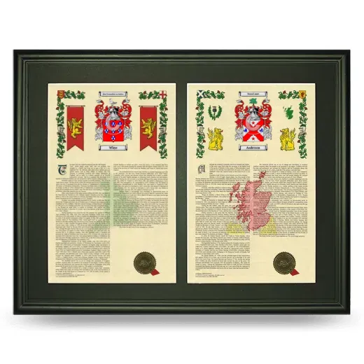 Double Armorial History Framed-Black