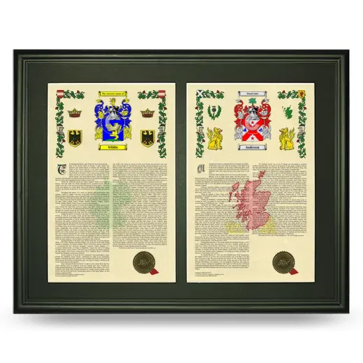 Double Armorial History Framed-Black