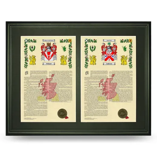Double Armorial History Framed-Black