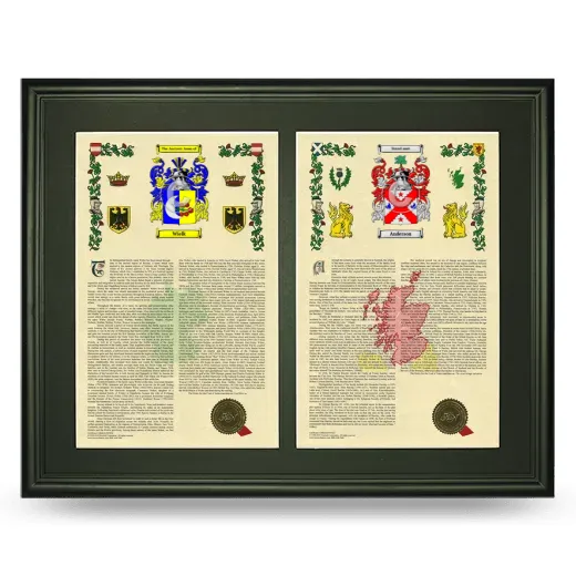 Double Armorial History Framed-Black