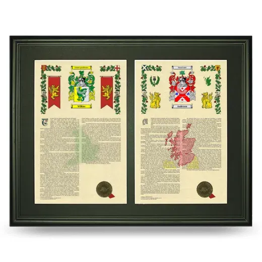 Double Armorial History Framed-Black