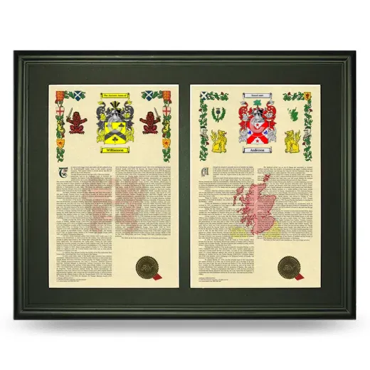 Double Armorial History Framed-Black