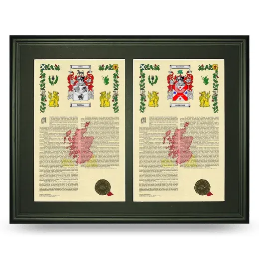 Double Armorial History Framed-Black