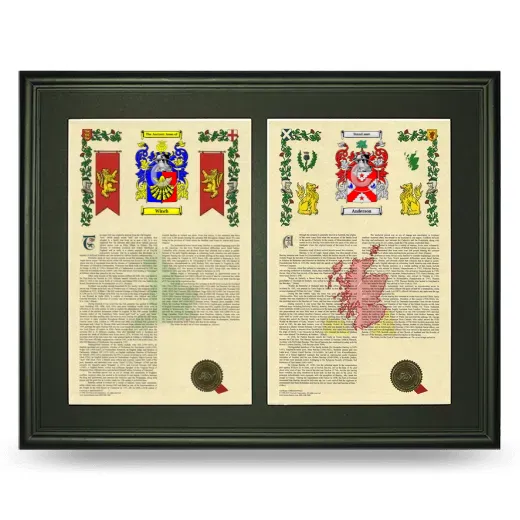 Double Armorial History Framed-Black