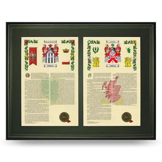 Double Armorial History Framed-Black