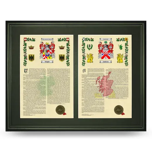 Double Armorial History Framed-Black