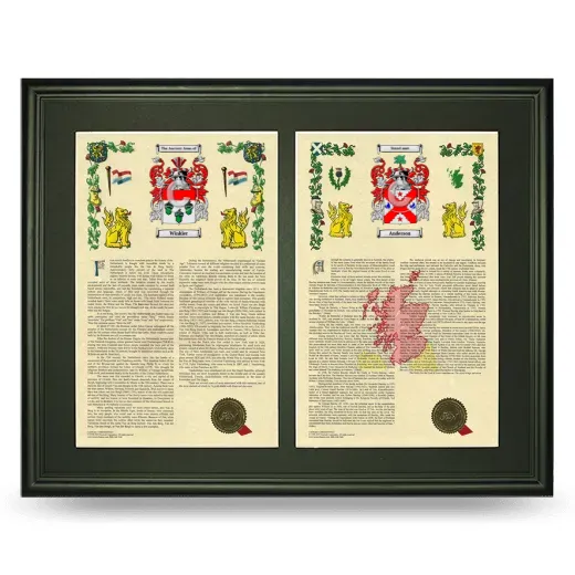 Double Armorial History Framed-Black