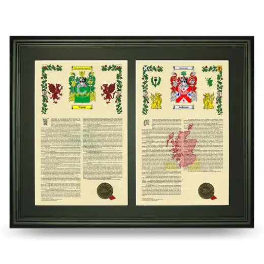 Double Armorial History Framed-Black