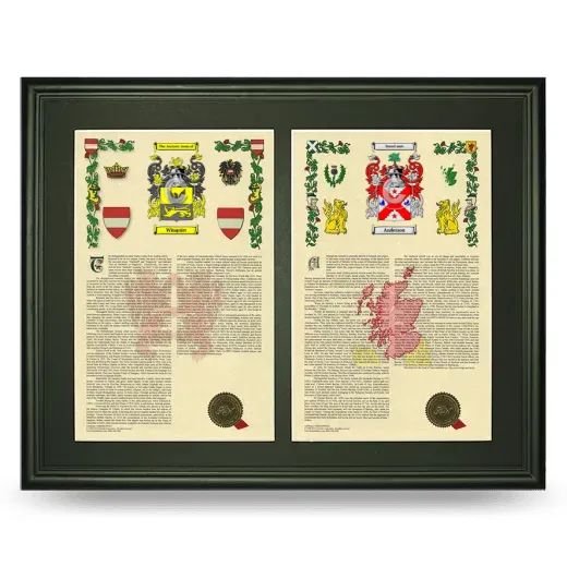 Double Armorial History Framed-Black
