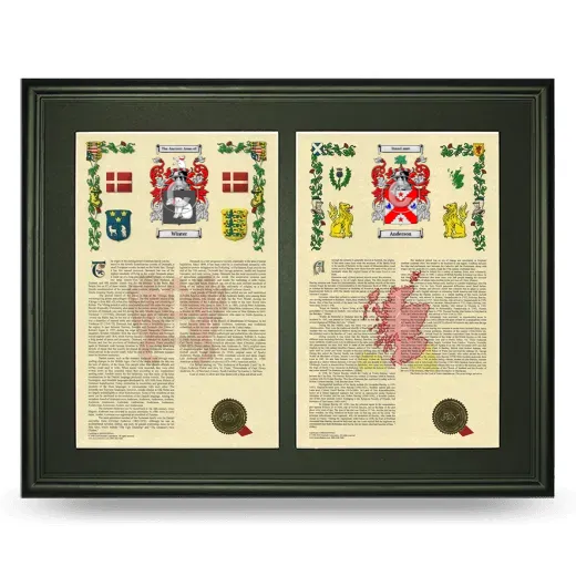 Double Armorial History Framed-Black