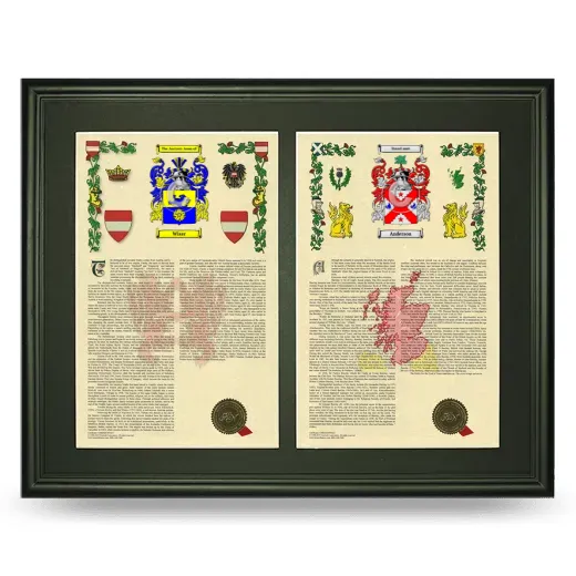 Double Armorial History Framed-Black