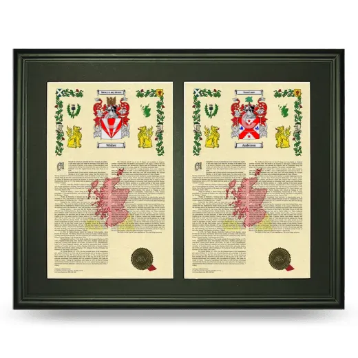 Double Armorial History Framed-Black