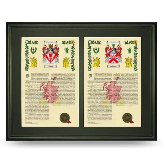 Double Armorial History Framed-Black