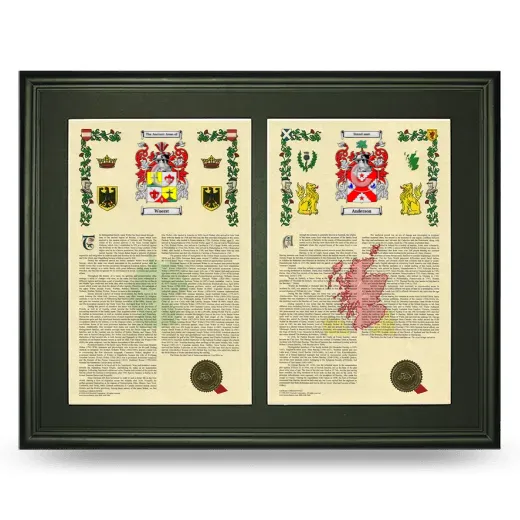 Double Armorial History Framed-Black