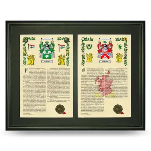 Double Armorial History Framed-Black