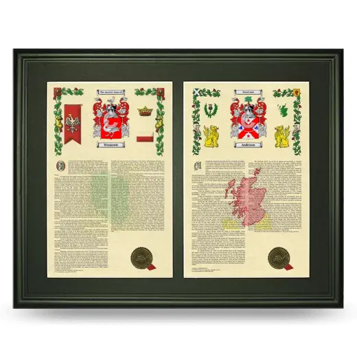 Double Armorial History Framed-Black