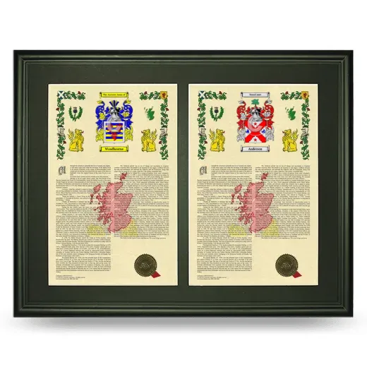 Double Armorial History Framed-Black