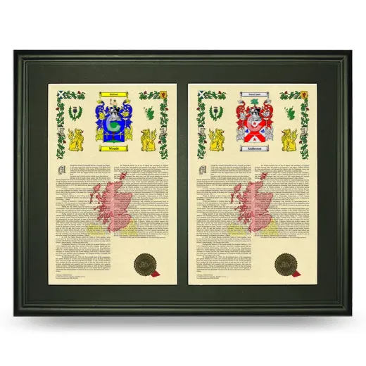 Double Armorial History Framed-Black