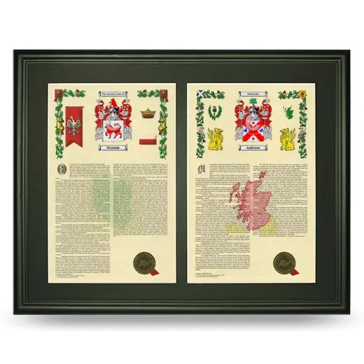 Double Armorial History Framed-Black