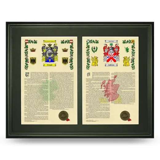 Double Armorial History Framed-Black