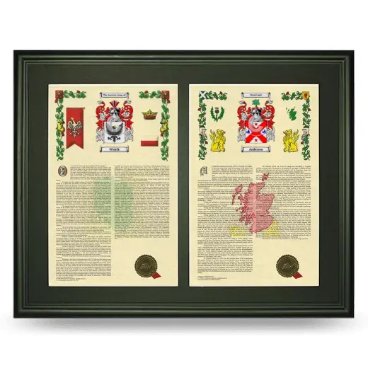 Double Armorial History Framed-Black