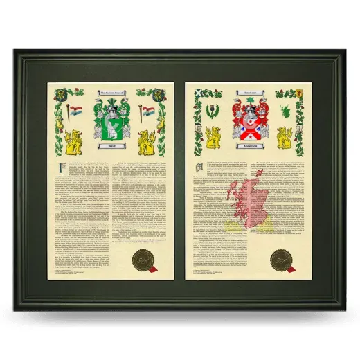 Double Armorial History Framed-Black