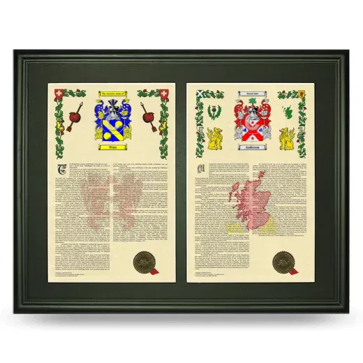 Double Armorial History Framed-Black