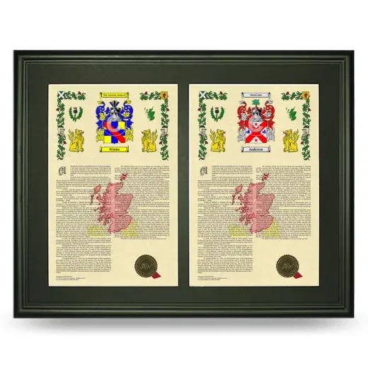Double Armorial History Framed-Black