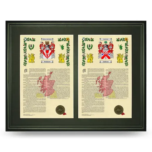 Double Armorial History Framed-Black