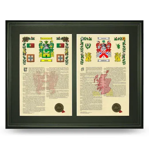Double Armorial History Framed-Black