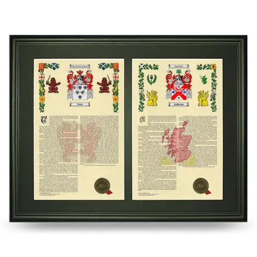 Double Armorial History Framed-Black