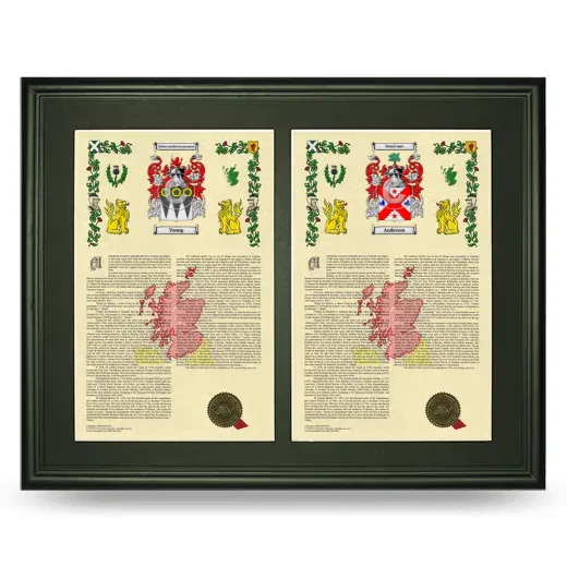 Double Armorial History Framed-Black