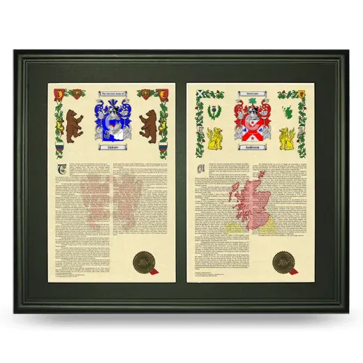 Double Armorial History Framed-Black