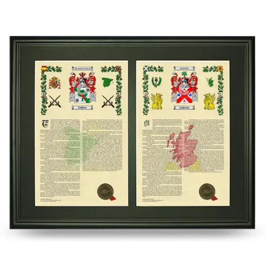 Double Armorial History Framed-Black
