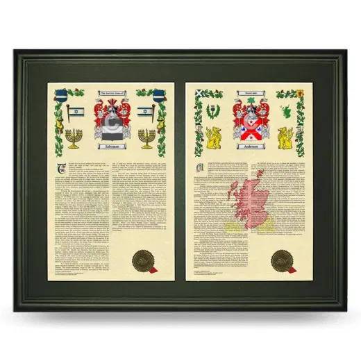 Double Armorial History Framed-Black
